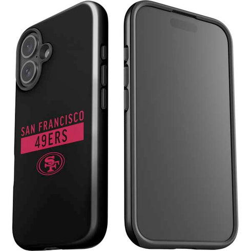 NFL San Francisco 49ers Black Performance Series iPhone 16 Plus Impact Case
